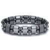 Magnetic Hematite Bracelet, Adjustable Design Magnetic Bracelet Reduce Puffiness Help Calm Down Blood Circulation Better Sleep, Fit For Most People