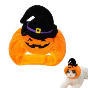 Cat Halloween Pumpkin Costume Dog Halloween Pumpkin Hat Pet Headdress