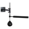 Soozier Wall Mount Reflex Boxing Trainer with 360° Rotating Rapid Boxing Bar Punching Ball Black Home Gym Equipment