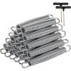 7-Inch Trampoline Springs, 20 Pack with 2 T-Hooks – Galvanized Steel Replacement Parts for Skywalker, JumpKing, Upper Bounce, SkyBound