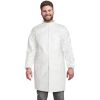 Disposable Lab Coat, 3X-Large. Pack of 10 White Disposable Lab Coats for Adults. 60 GSM Microporous Disposable Coats Medical PPE with Elastic Wrists