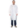 White Disposable Lab Coat Medium, Pack of 30 Disposable Lab Coats for Adults, Breathable PP 35 GSM Painting Lab Coat Disposable with Elastic Wrists