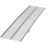 HOMCOM 10ft Wheelchair Ramps for Homes with Ribbed Surface, Foldable, Secure Entry&Heavy-Duty, Durable Silver Finish