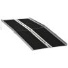 HOMCOM 6ft Aluminum Mobility Ramp, Anti-Slip, Easy Folding for Quick Access, Steps, Doorways, Black