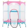 Trampoline for Kids, 4.6FT Mini Toddler Trampoline Indoor Outdoor with Handlebar, Safety Enclosure Net, Pink