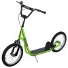 Kids Kick Scooter for 5+ Year Old, Kids Ride on Toy w/ 16'' Inflatable Wheel Dual Brakes, Green