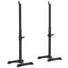 Adjustable Stable Power Squat Stand Portable 2 Bars Barbell Holder Weight Rack Black