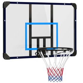 Wall Mounted Basketball Hoop, Mini Hoop with 45" x 29" Shatter Proof Backboard, Durable Rim and All-Weather Net for Indoor and Outdoor Use