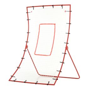 Pitch Back 5 Angles Adjustable Rebounder Net Goal Pitching and Throwing Practice Partner