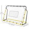 6 x 4 ft Rebound Net Soccer Goal with 5 Angle Adjustable for Soccer Baseball Basketball Training