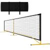 Portable Pickleball Net Set with 22FT Regulation Size Net, Carrying Bag for Indoor Outdoor Driveway, Yellow