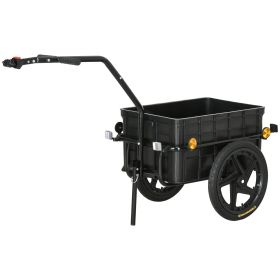 Multi-Functional Bike Trailer Steel Large Bike Luggage Cart Carrier Grey