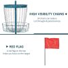 24-Chain Portable Practice Basket for Disc Golf Target Stand Easy Assembly & Lightweight Basket w/ Carry Bag Navy Blue