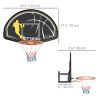 Wall Mounted Basketball Hoop, Mini Basketball Hoop and Backboard for Kids and Adults
