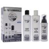 System 2 Kit by Nioxin for Unisex - 3 Pc 10.1oz Cleanser Shampoo, 10.1 oz Scalp Therapy Conditioner, 3.38oz Scalp and Hair Treatment