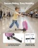 VEVOR Ride-on Luggage 20-inch Kids Scooter Suitcase with Flash Wheels Purple