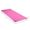 Soozier 12.5'x5' Pink Lily Pad Floating Mat for Pool & Lake, 3-Layer Portable Water Mat Float with Drink Holders