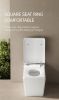 Square Smart Toilet with Built-in Tank for Modern Bathroom, Remote Control, Tankless Bidet Toilet with Foot Touching Lid Opening, Auto Flush
