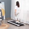 Soozier Walking Treadmill Pad with LED Monitor Remote Control Jogging Machine White