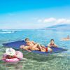 Soozier 9 x 6 ft. Lily Pad Water Mat for 2 Adults, Floating Water Pad for Lake, Pool, Ocean, Beach, and Boating, Blue