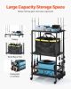 10 Pole Fishing Rod Holder Fishing Rack Cart Organizer with Wheels for Garage