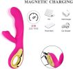 SXHMSAL Thrusting Rabbit Vibrator Massager Dildo- G Spot with Independent Clitoral Stimulator, 10 Patterns