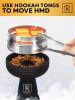 Black Hookah Bowl Set Silicone Premium Shisha Bowl Phunnel for Smoking with Hookah Tongs & Heat Management Charcoal Holder