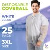 White Disposable Coveralls for Men and Women