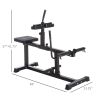 Soozier Steel Seated Calf Raise Machine Adjustable Leg Press Strength Training Gym Black