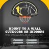 Wall Mounted Basketball Hoop, Mini Basketball Hoop and Backboard for Kids and Adults