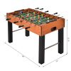 Foosball Table, 48" Wooden Soccer Game Table, with 8 Rods, 2 Balls Suit for 4 Players for Arcades, Pub, Game Room
