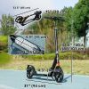 Foldable Kids Scooter with 4 Adjustable Heights, Double Brakes, and Shock Absorption for Ages 6-12, Black