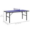 5' x 2.5' Mini Ping Pong Table with Professional UV Treated Tabletop, Foldable Table Tennis Table with Adjustable Feet and Net for Outdoor and Indoor