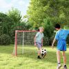 Soozier Backyard Soccer Goal, All Weather Practice Soccer Net with Steel Frame, PE Mesh for Backyard, Easy Assembly