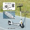 Foldable Kids Scooter with 4 Adjustable Heights, Double Brakes, and Shock Absorption for Ages 6-12, White