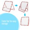 Volleyball Rebounder Net Football Training Aid Kickback Target Play Red