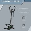 Adjustable Twist Stepper w/ LCD Monitor and Resistance Bands, Stair Stepper Aerobic Body Workout Fitness Machine for Home Gym