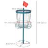 24-Chain Portable Practice Basket for Disc Golf Target Stand Easy Assembly & Lightweight Basket w/ Carry Bag Navy Blue