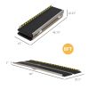 HOMCOM 8ft Folding Wheelchair Ramp, Aluminum, Non-Slip, 600lbs Capacity, for Doorways, Steps, Black