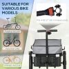 Multi-Functional Bike Trailer Steel Large Bike Luggage Cart Carrier Grey