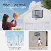 Wall Mounted Basketball Hoop, Mini Hoop with 45" x 29" Shatter Proof Backboard, Durable Rim and All-Weather Net for Indoor and Outdoor Use