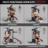 Multi Home Gym Equipment, Workout Station with Sit up Bench, Push up Stand, Dip Station, 99lbs Weights