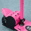 Foldable Electric Scooter for Kids Ages 6-14, with Seat and 2 Adjustable Heights, Max 6km Range & 12km/h, Pink