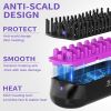 Hair Straightener Brush, Ionic Plus Steam Straightening Brush for Smooth, Anti-frizz Hair, Anti-Scald Ceramic Straightening Comb