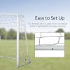 6ft x 4ft Soccer Goal Net with Metal Frame, PE Mesh, Ground Stakes, Easy Assembly, White