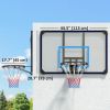 Wall Mounted Basketball Hoop, Mini Hoop with 45" x 29" Shatter Proof Backboard, Durable Rim and All-Weather Net for Indoor and Outdoor Use
