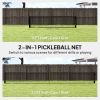 Portable Pickleball Net Set with 22FT Regulation Size Net, Carrying Bag for Indoor Outdoor Driveway, Yellow