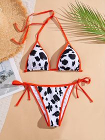 Women's Fashionable Bikini Set - Random Prints - Strapless Swimsuit Two-piece Set - Beach Style Bikini (Option: XL-Colour)