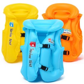 Swim Vest For Kids ; 4-12 Years Old Inflatable Swimming Floaties With Adjustable Safety Buckle & Dual Airbags For Boys Girls; Water Vest For Pool (Color: Orange, size: M (20KG-35KG))