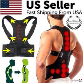 Posture Corrector Support Magnetic Back Shoulder Brace Belt Band For Men Women (Brace Size: 3XL)